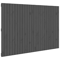 vidaXL Tête de lit murale Gris 166x3x110 cm Bois massif de pin