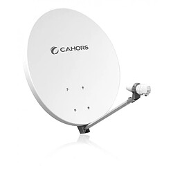 CAHORS Parabole satellite fibre composite blanche SMC 70cm + LNB single