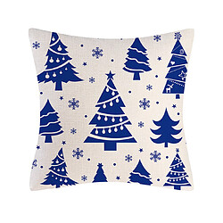 P64 4 pcs 45 * 45cm Christmas Blue Bleu Snowflake Motif Linge Taie d'oreiller Maison de vacances Accueil Taie d'oreiller Sofa Coussin Coussin Coussin pas cher