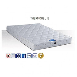 Inside 75 Matelas AIRGEL 140 cm 18 cm d'épaisseur accueil mousse à mémoire de forme thermorégulante.