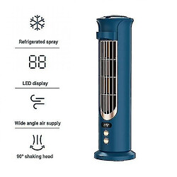 Ventilateur de Refroidissement Multifonctionnel Rechargeable d'Affichage Numérique Portatif de Bureau d'Usb Led(bleu Ciel)