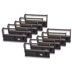 10x bande d'encrage vhbw de type ERC-39, C43S015461 pour imprimante matricielle Epson M-V110, M-U115, M-U310, M-U310S, M-U311, M-U311S, M-U312