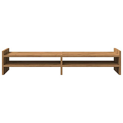 Avis vidaXL Support de moniteur chêne artisanal 100x27x20cm bois ingénierie