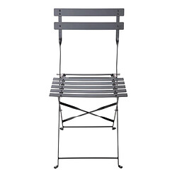 Avis Chaises de Terrasse en Acier Noir - Lot de 2 - Bolero