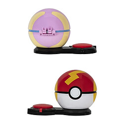 2 Poké Balls avec leur Pokémon et 6 disques d'attaques - BANDAI - Pokémon - Poké Ball attaque surprise Pikachu vs Arcko - Je pas cher