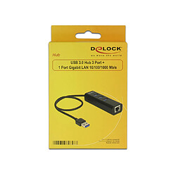 DeLOCK 62653 5000Mbit/s Noir hub & concentrateur