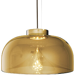 ICONIK INTERIOR Lampe Suspension en Cristal - Design Moderne - Grenda Ambre