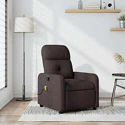 Maison Chic Fauteuil Relax pour salon, Fauteuil de massage inclinable Marron foncé Tissu -GKD31728