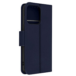 Avizar Housse iPhone 13 Pro Cuir premium Porte-carte Fonction support Vidéo bleu nuit