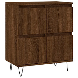 Maison Chic Buffet,Meuble de Rangement,commode pour salon,Cuisine Chêne marron 60x35x70 cm Bois d'ingénierie -MN40737