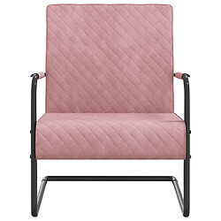 vidaXL Chaise cantilever Rose Velours