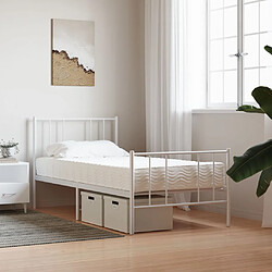 vidaXL Matelas en mousse blanc 100x210 cm dureté H2 H3