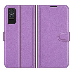 Etui en PU texture litchi, fermeture aimantée violet pour votre Xiaomi Civi 5G