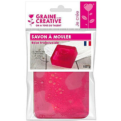 Graines Creatives Savon à mouler 100 g - Translucide rose