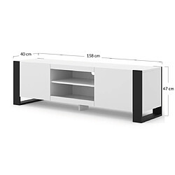 Acheter Bestmobilier Pedro - meuble tv - 158 cm