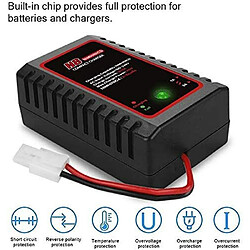 Chargeur de batterie HTRC Nimh pour batteries NiCD 2-8s Nimh (2.4V-9.6V) avec connecteur Tamiya Standard/Mini pour Airsoft RC Car Boat Drone