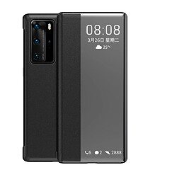 Etui en PU retourner avec fenêtre de visualisation noir pour votre Huawei P40 Pro