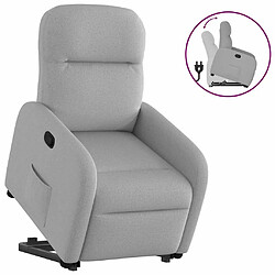 vidaXL Fauteuil inclinable gris nuage tissu