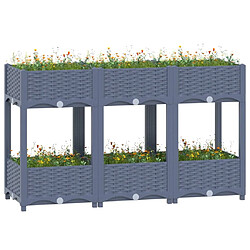 Maison Chic Jardinière,Lit surélevé - Bac à fleurs - pot de fleur 120x40x71 cm Polypropylène -GKD13707