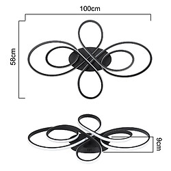 Avis ZMH Plafonnier LED Salon Lumière Dimmable Grand Salon 100cm 90W Moderne