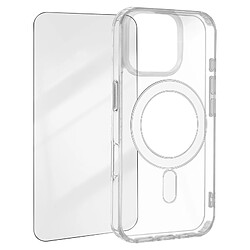 4smarts Coque MagSafe pour iPhone 16 Pro Antichoc avec Verre Trempé 9H Transparent