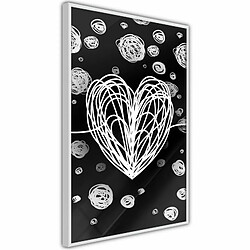 Paris Prix Affiche Murale Encadrée Entangled Heart 20 x 30 cm Blanc