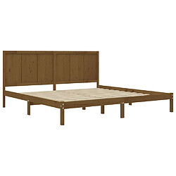 Avis vidaXL Cadre de lit sans matelas marron miel 200x200cm bois pin massif