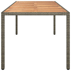 Acheter Maison Chic Table de jardin | Table d'extérieur Gris 250x100x75 cm Résine tressée -GKD27067