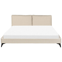 Acheter Beliani Lit double bouclé beige 180 x 200 cm MELLE