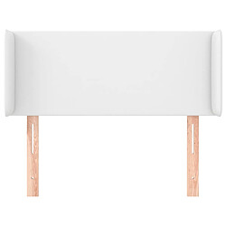 Avis Maison Chic Tête de lit scandinave avec oreilles,meuble de chambre Blanc 93x16x78/88 cm Similicuir -MN14678