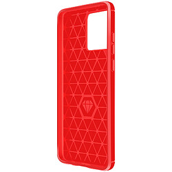 Avizar Coque pour Motorola Edge 40 Neo Flexible Effet Carbone Classic Carb Rouge