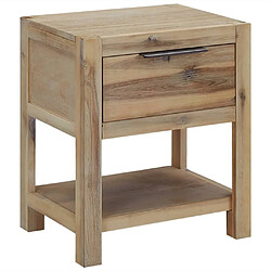 Maison Chic Table de chevet avec tiroir, Table de Nuit 40x30x48 cm Bois d'acacia solide