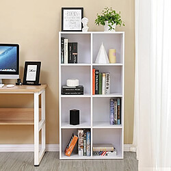 Avis Vasagle Bibliothèque à 8 casiers en Bois Étagère de Rangement Armoire Maison Bureau Couleur Blanche LBC24WT