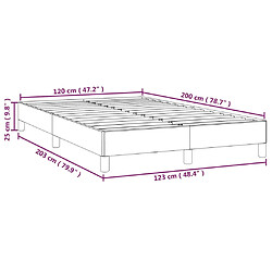 vidaXL Cadre de lit sans matelas noir 120x200 cm similicuir pas cher