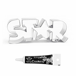 Avis Scrapcooking Découpoir à biscuits en inox Star + Stylo de glaçage noir