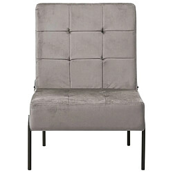 vidaXL Chaise de relaxation 65x79x87 cm Gris clair Velours