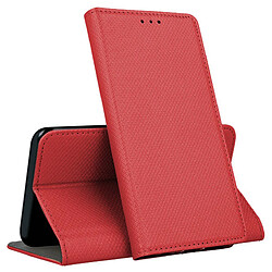 Htdmobiles Housse pour Nothing Phone 1 - etui coque pochette portefeuille + film ecran - ROUGE MAGNET