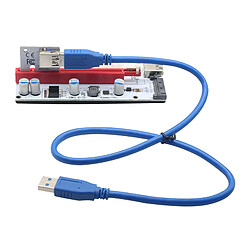 Carte Riser PCI-E 008s 4Pin SATA 6PIN 1x à 16x Carte Adaptateur USB3.0 Extender