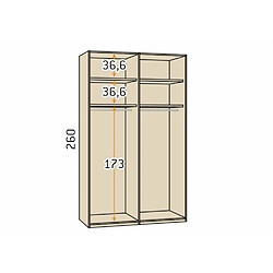 Acheter Inside 75 Armoire 4 portes polar gris laquée 169,2 x 60 x 260 cm structure standard poignée Sare