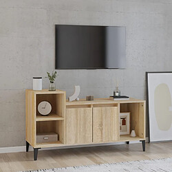 Maison Chic Meuble TV scandinave - Banc TV pour salon Chêne sonoma 100x35x55 cm Bois d'ingénierie -MN27387