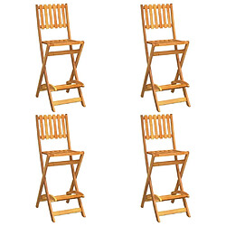 Acheter Maison Chic Table de bar et chaises d'extérieur 5 pcs,Ensemble de bar de jardin pour relax Bois d'acacia massif -GKD183050