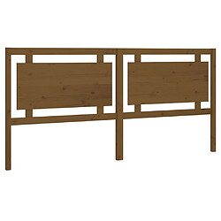 vidaXL Tête de lit Marron miel 205,5x4x100 cm Bois massif de pin