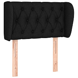 vidaXL Tête de lit avec oreilles Noir 83x23x78/88 cm Tissu