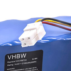 vhbw Ni-MH Batterie 2100mAh (14.4V) pour aspirateur Samsung Navibot SR8877, SR8895, Silencio, SR8896, SR8897 Remplace: VCA-RBT20.