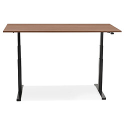 Acheter Alterego Bureau assis debout électrique 'TRONIK' noir avec plateau en bois finition Noyer - 140x70 cm