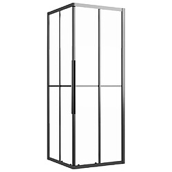 vidaXL Cabine de douche ESG dépoli 70x70x180 cm Noir