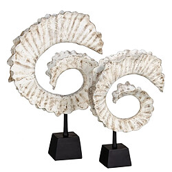 BigBuy Home Figurine Décorative Blanc Noir Aluminium 33 x 11 x 51,5 cm