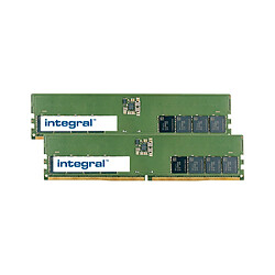 Integral 32GB (2x16GB) PC RAM MODULE DIMM KIT DDR5 4800MHZ PC5-38400 UNBUFFERED NON-ECC 1.1V 2GX8 CL40