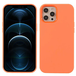 Coque en silicone, antichoc orange pour votre Apple iPhone 12/12 Pro 6.1 pouces