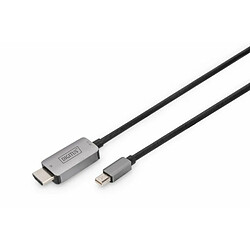 Digitus 8K Mini DisplayPort Adapterkabel - mini-DP - HDMI Typ A - 1 m - Mini DisplayPort - DisplayPort - Männlich - Männlich - Gerade (DB-340109-010-S)